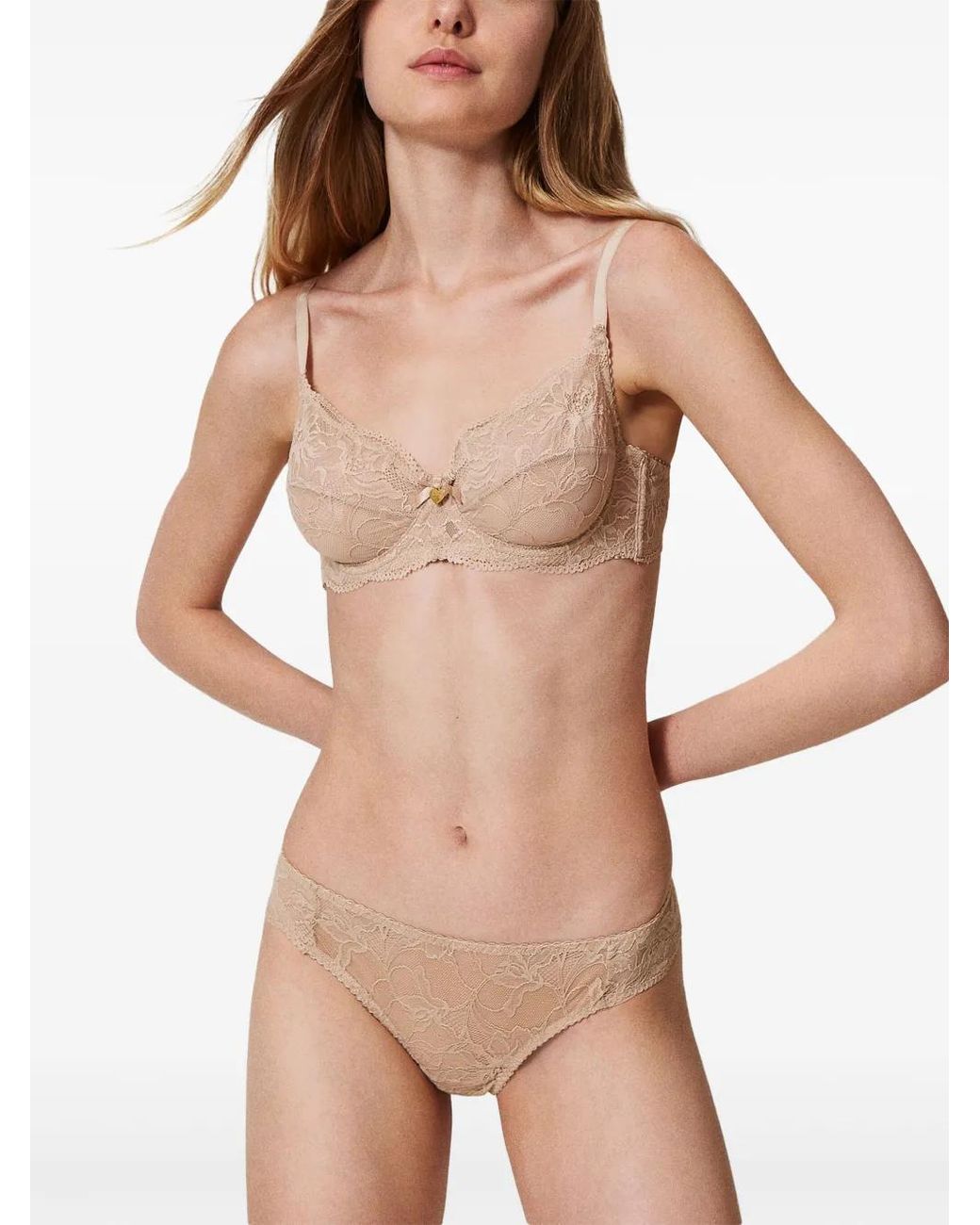 Twinset Natural Underwired Lace Bra