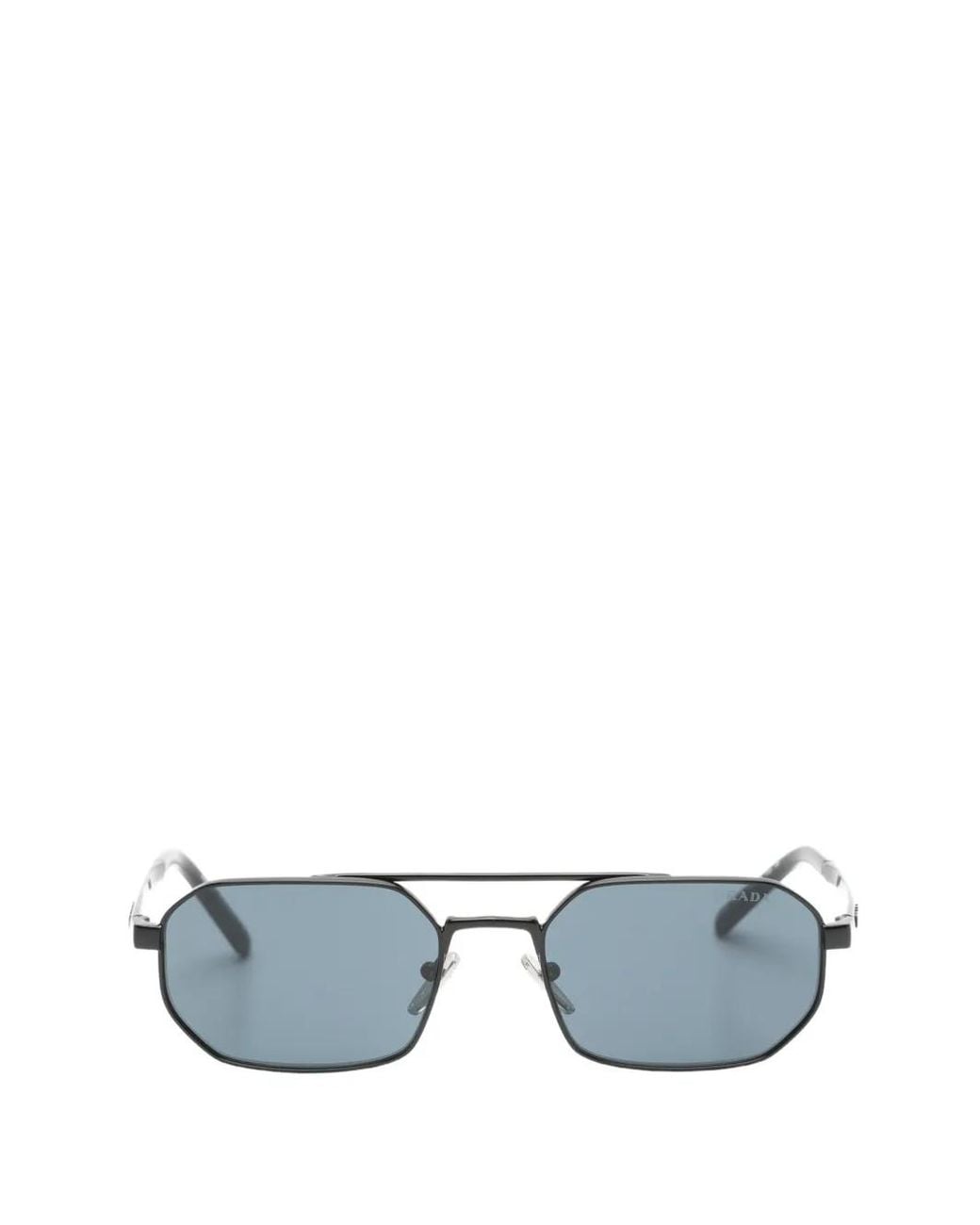 Prada Blue Geometric-Frame Sunglasses