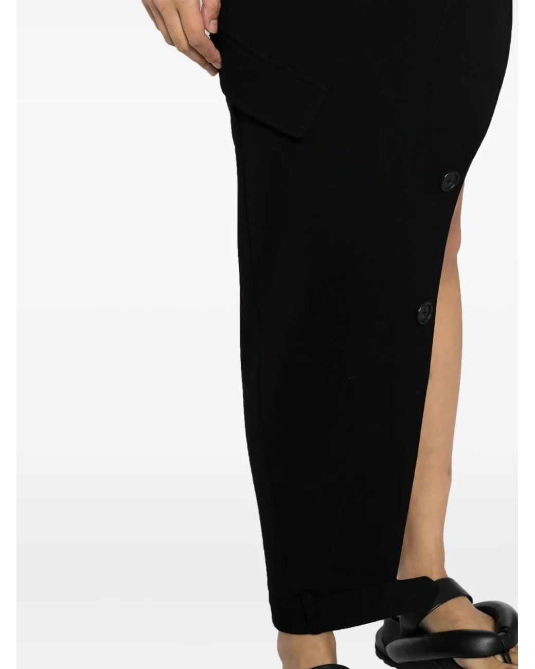 Monse Black High-Waisted Cotton Skirt