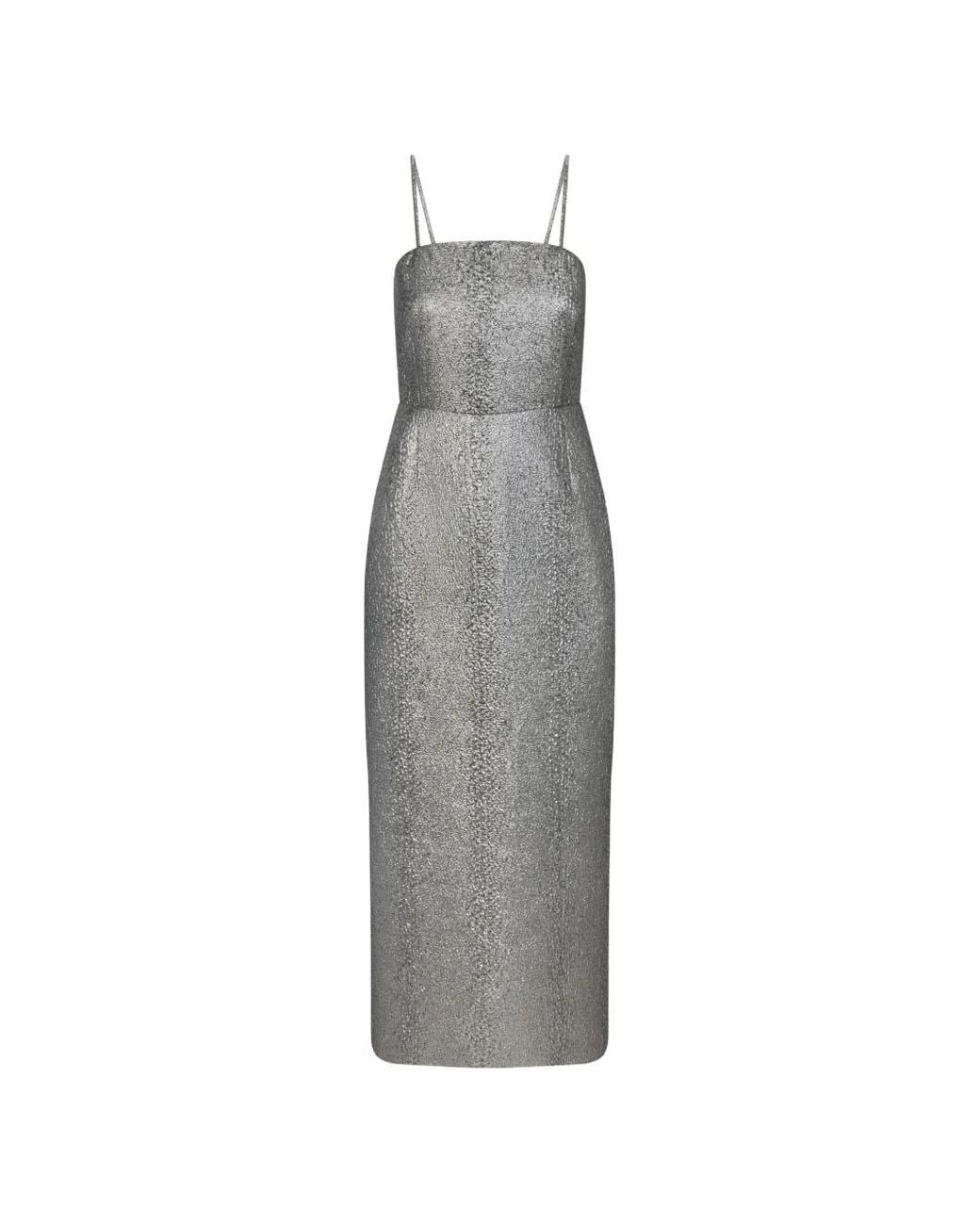 Simon Miller Gray Verdelle Metallic Midi Dress