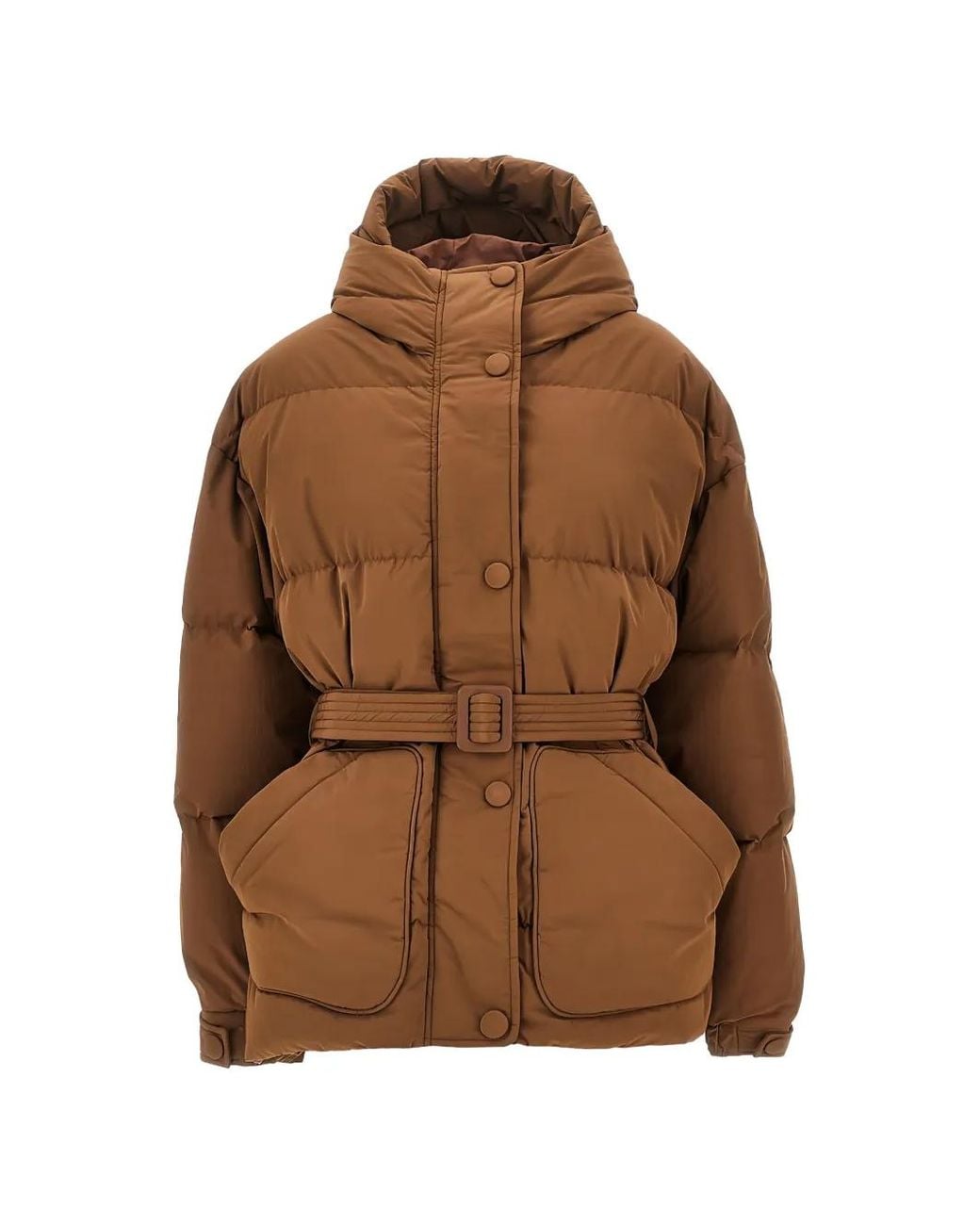 Ienki Ienki Brown Michlin Belted Puffer Jacket