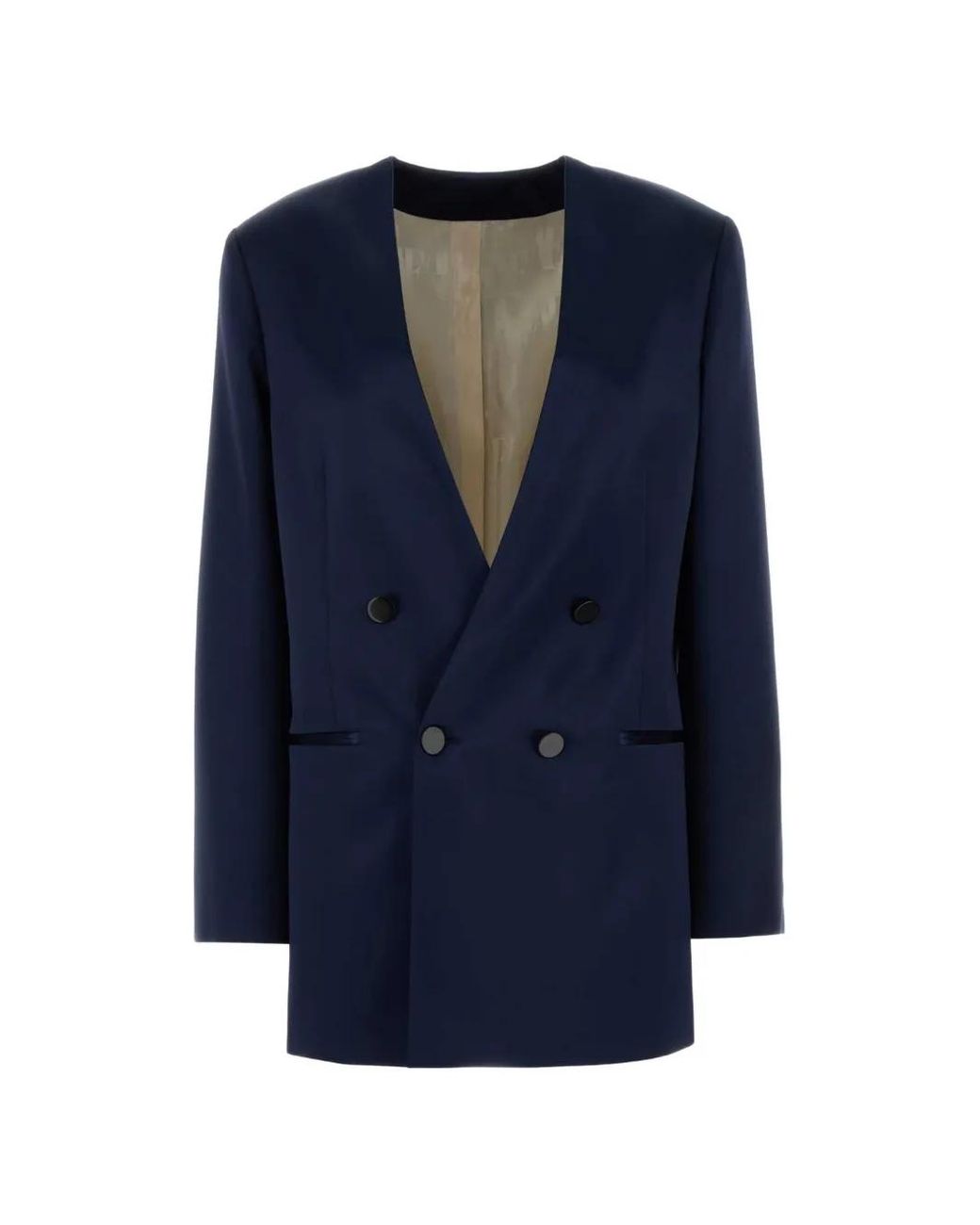 Alberta Ferretti Blue Double-Breasted Blazer