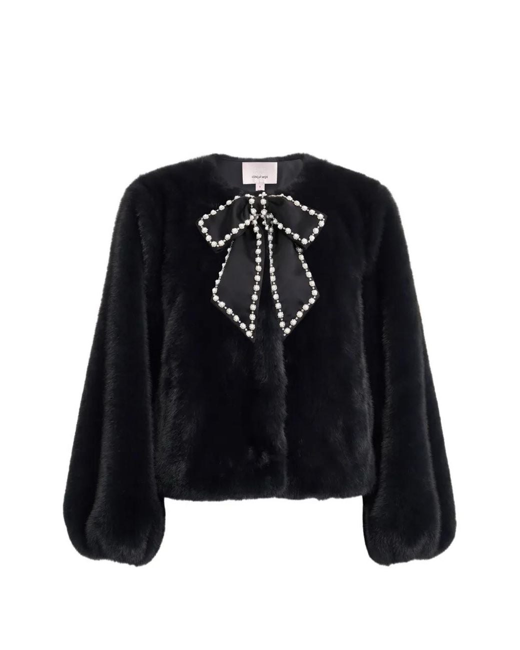 Cinq À Sept Black Benson Faux-Mink Jacket