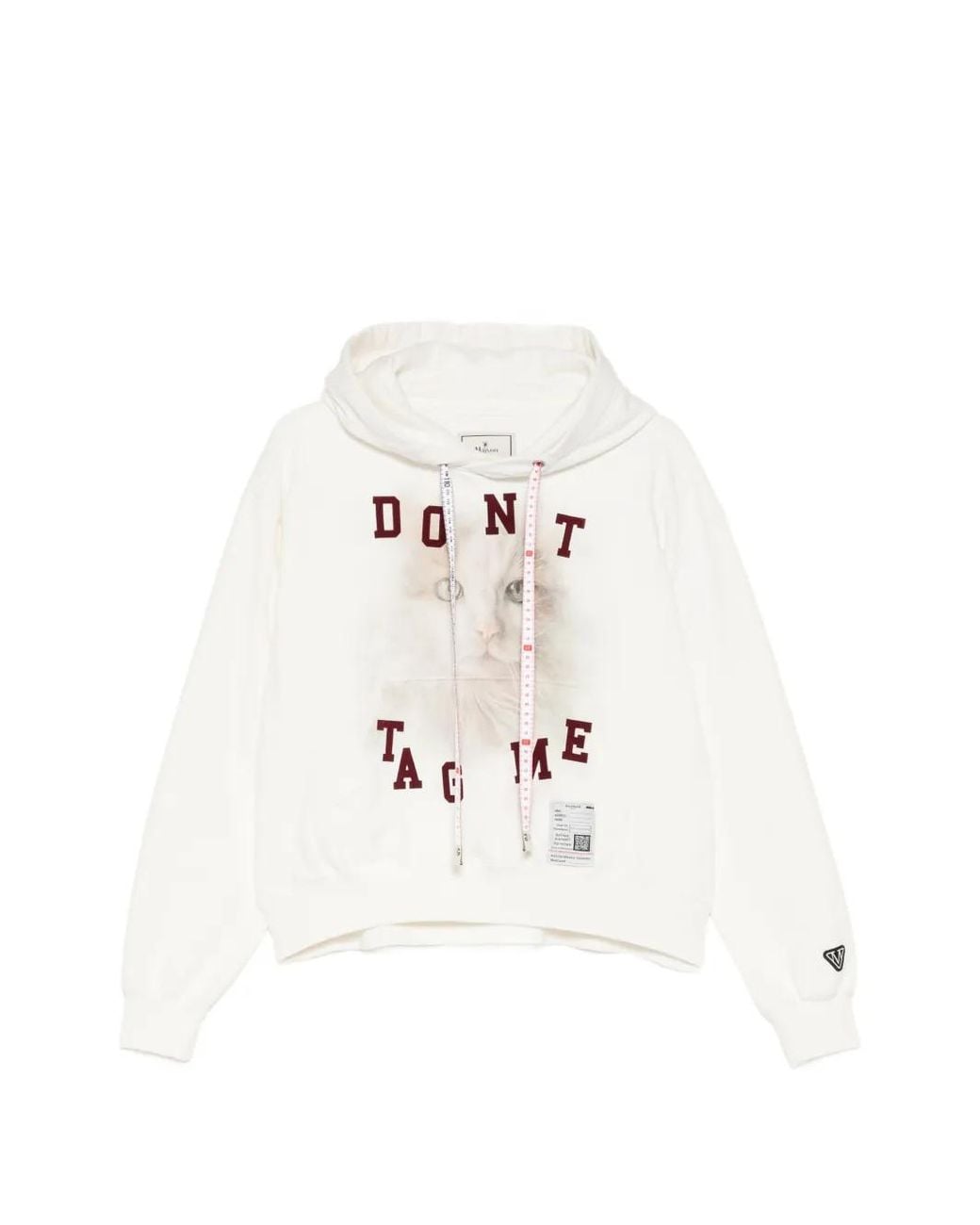 Maison Mihara Yasuhiro White Cat Printed Hoodie
