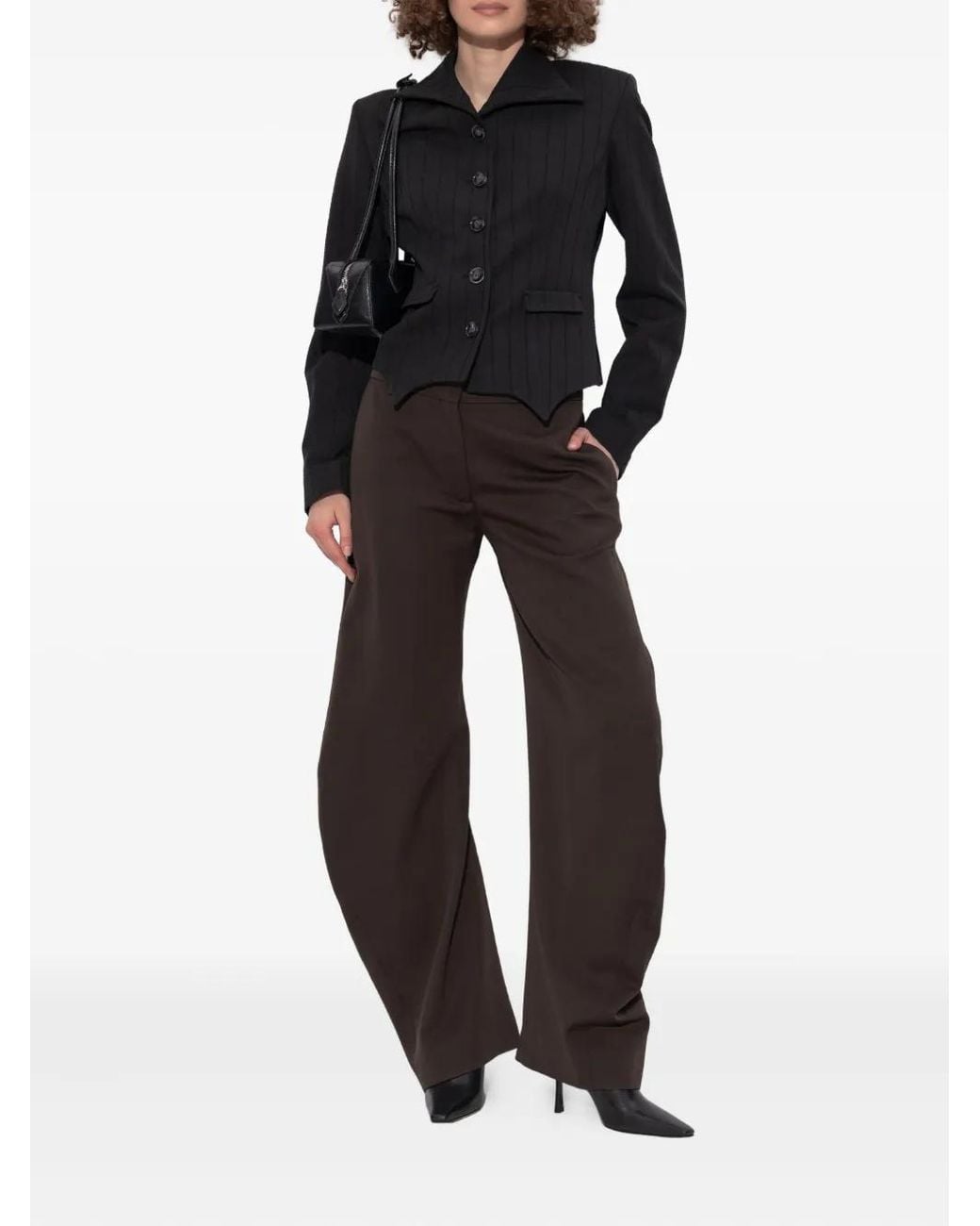 AVAVAV Black Petite Pinstripe Jacket