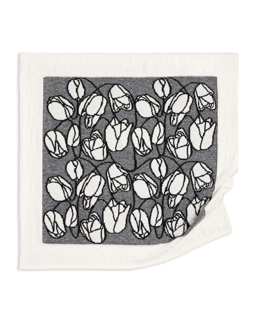 Barrie White Floral-Motif Scarf