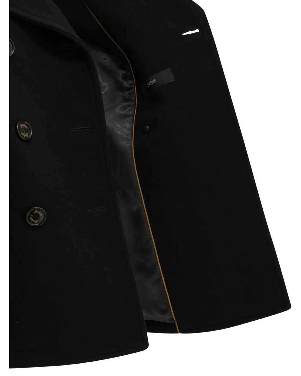 Sealup Black Double-Breasted Coat