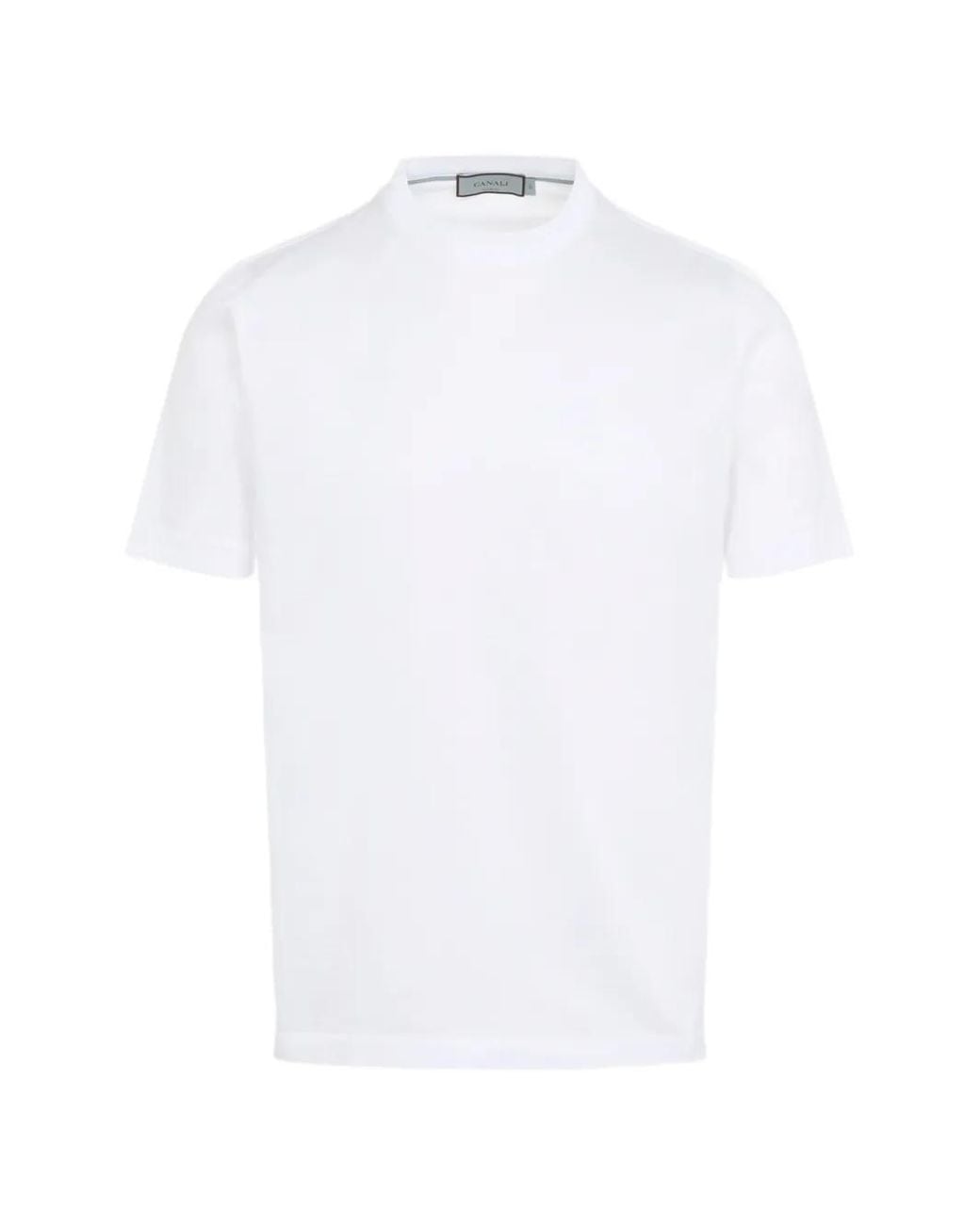 Canali White Crew-Neck T-Shirt for men