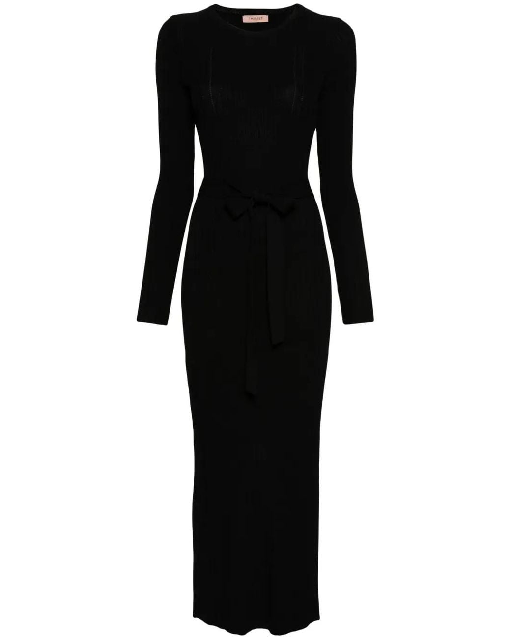 Twinset Black Cut-Out Maxi Dress