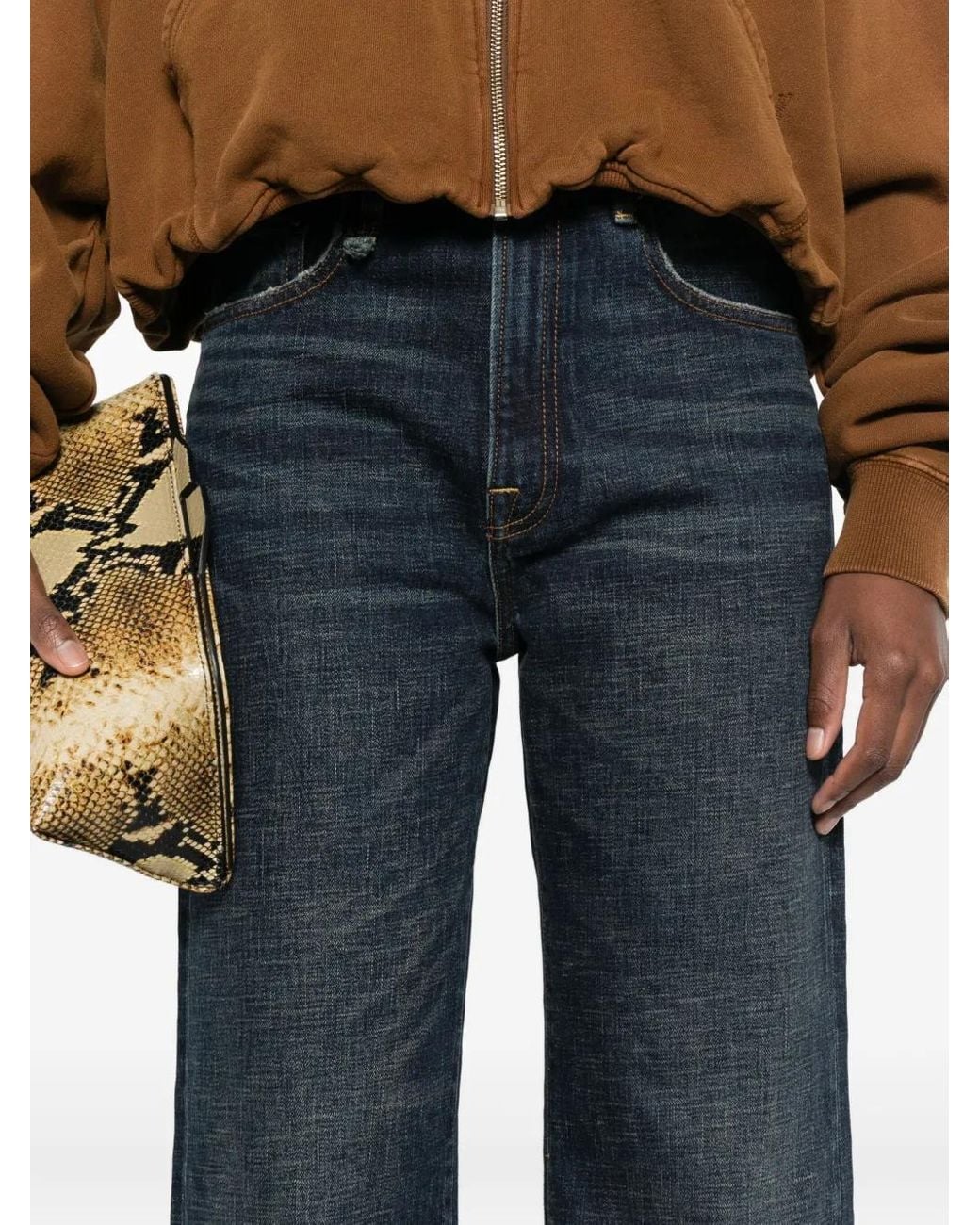 R13 Blue High-Waisted Jeans