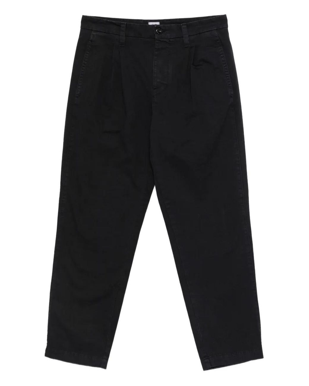 C P Company Black Straight Trousers for men