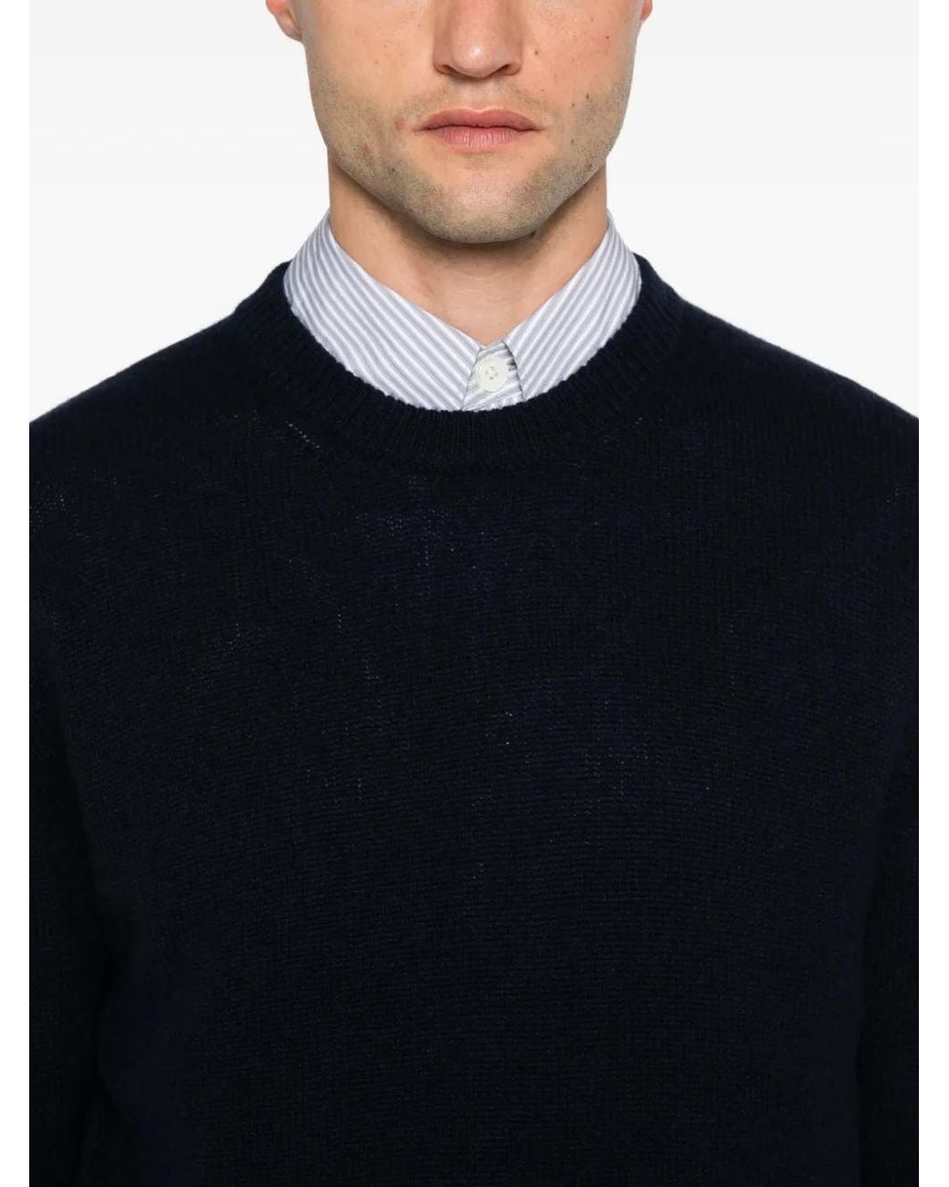 Diana Studio Black Crew-Neck Ribbed-Trim Sweater for men