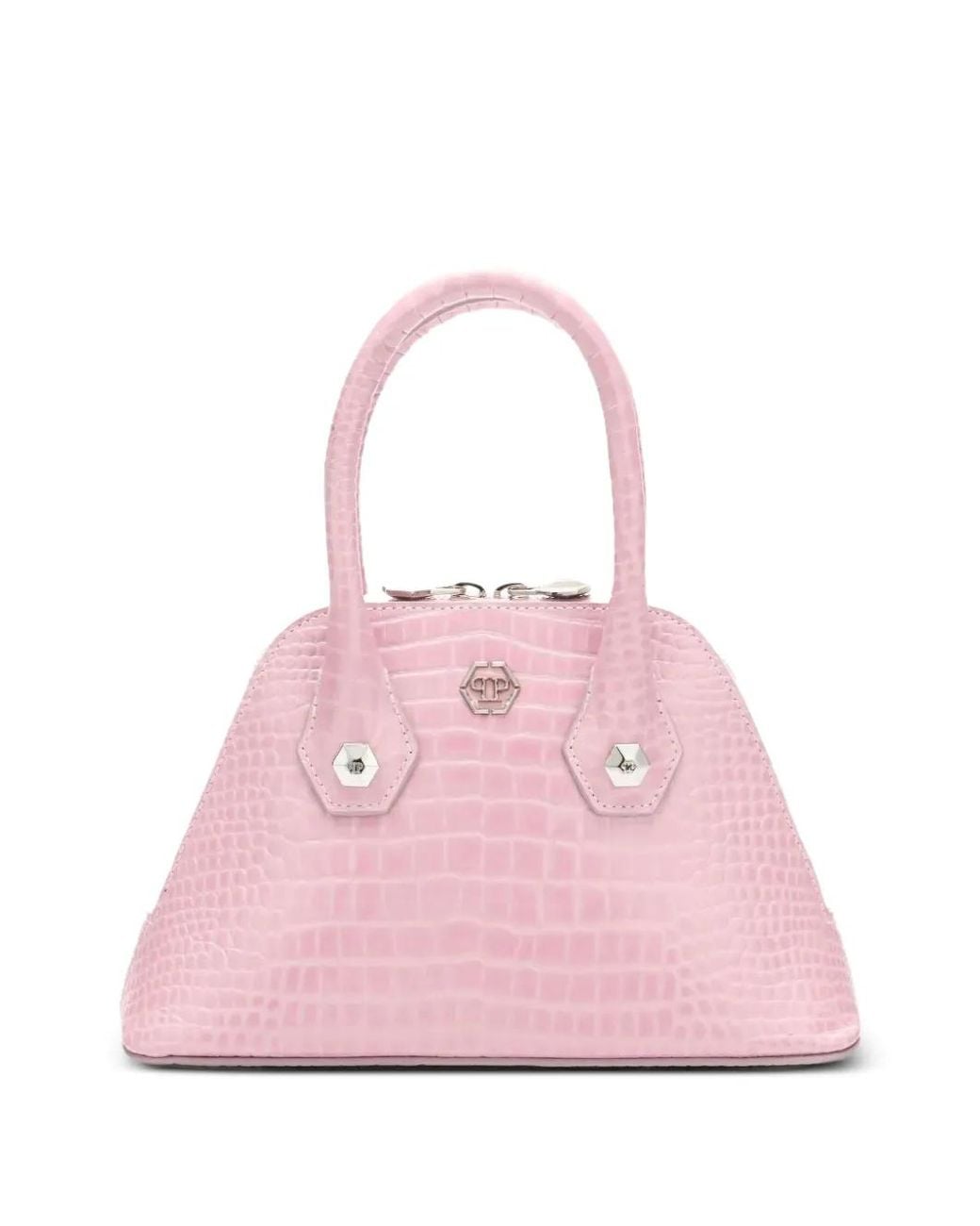 Philipp Plein Pink Small Top-Handle Tote Bag