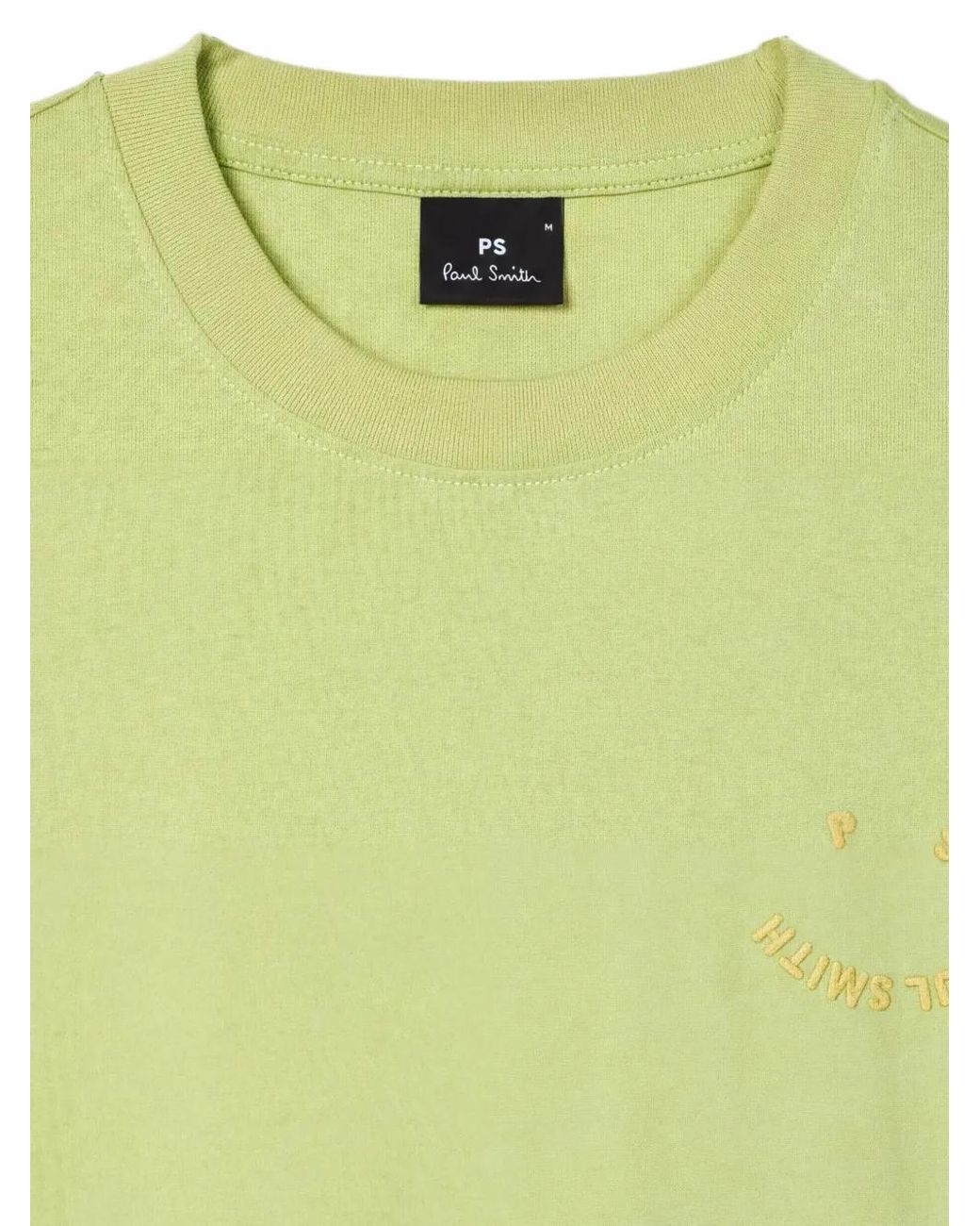 Paul Smith Green Embroidered-Logo T-Shirt for men