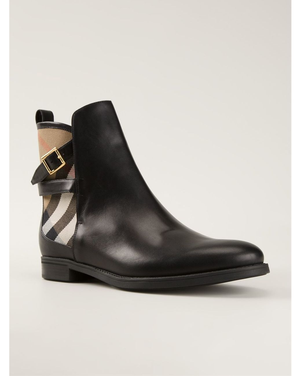 Burberry house top check boots