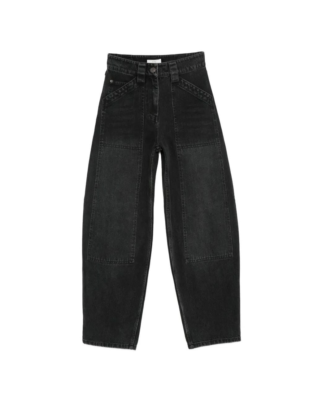 Co. White Panelled High-Waisted Jeans