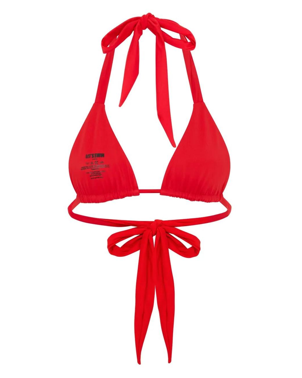 Let's Swim Triangel Bikinitop in het Red