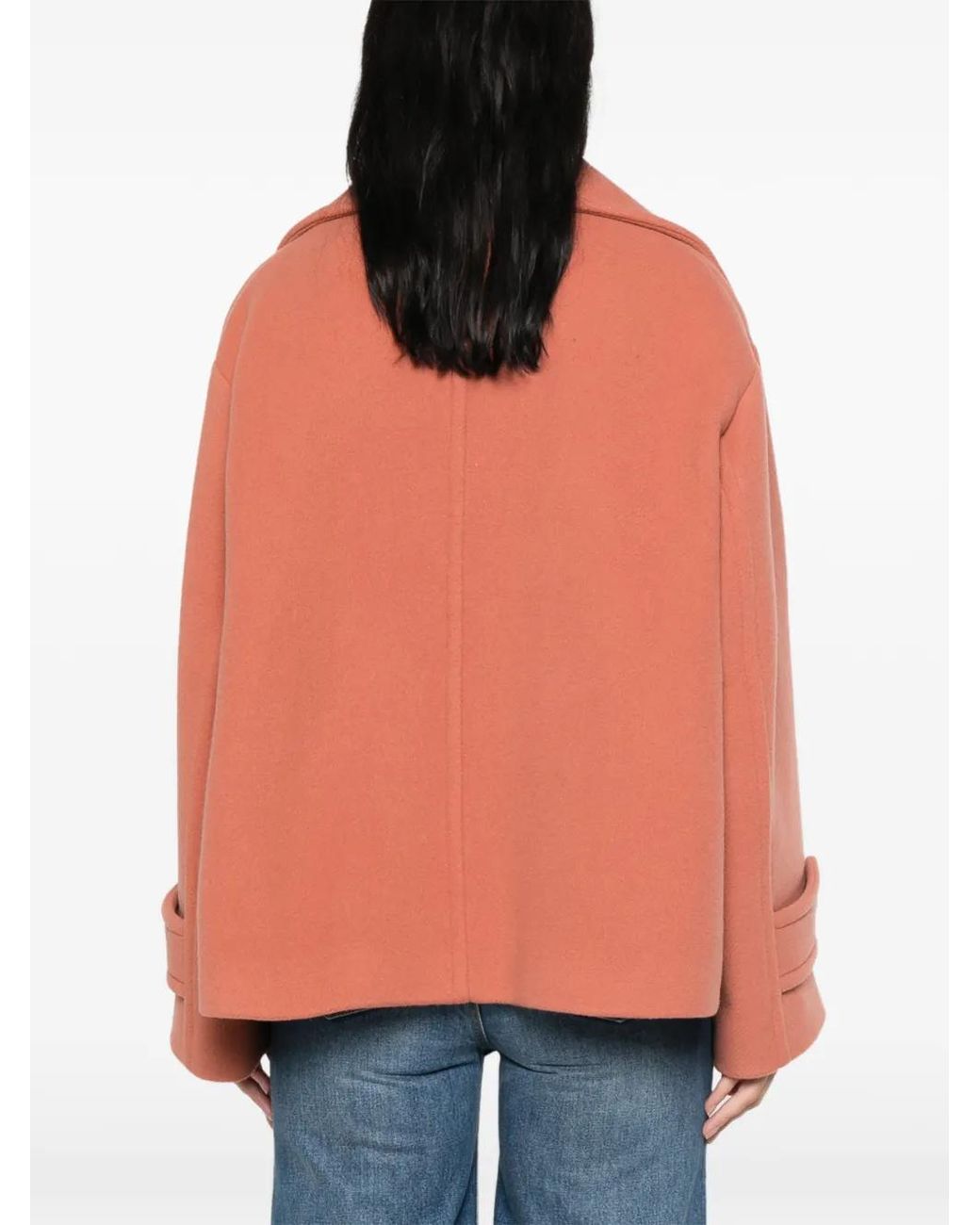 Chloé Orange Oversized Short Coat
