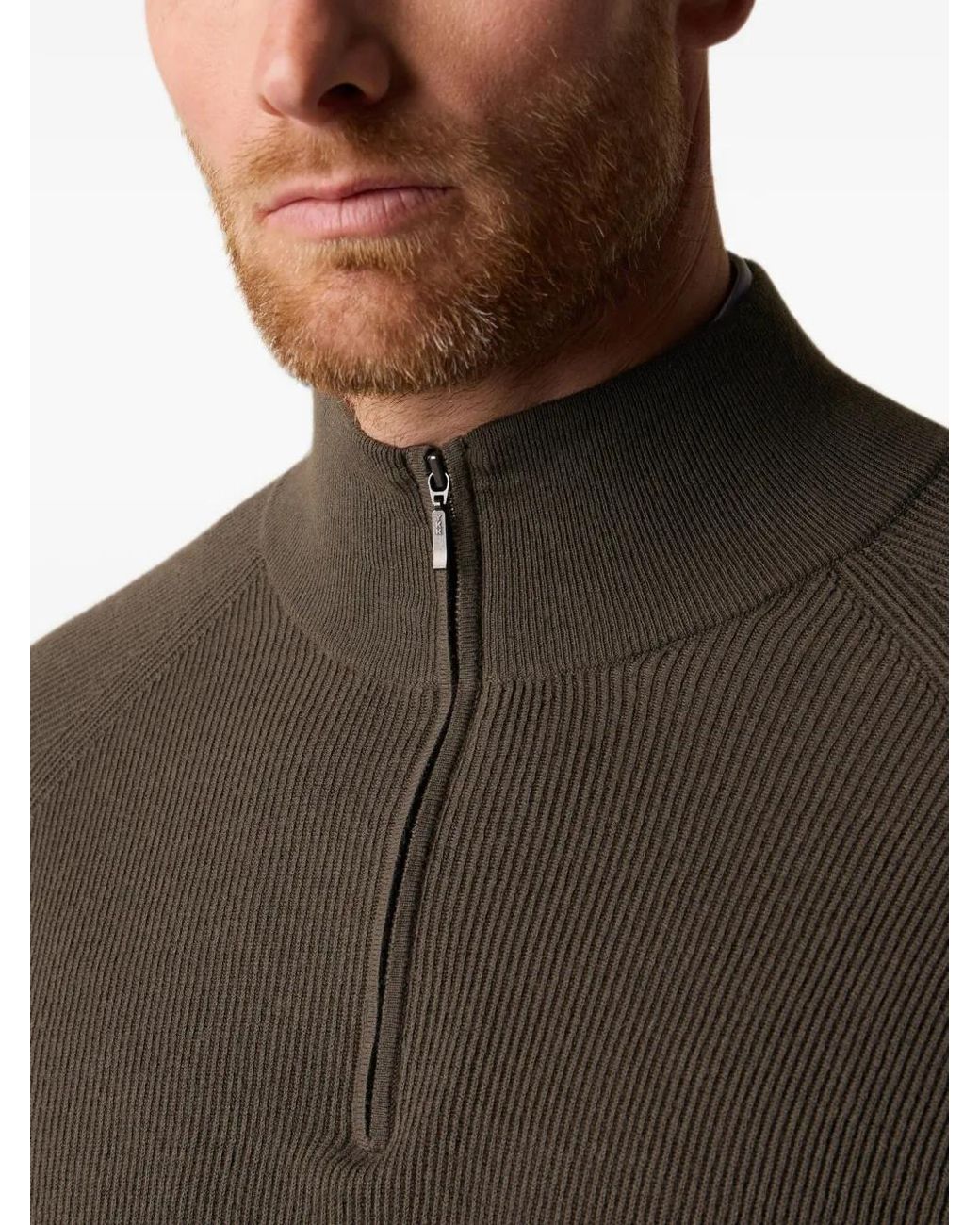 Brooks Brothers Green Half-Zip Sweater for men