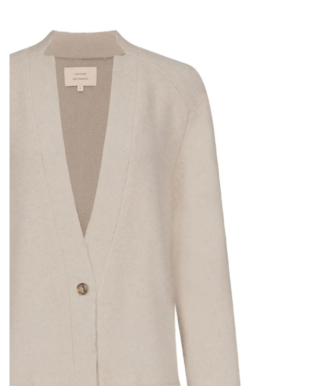 Loulou de Saison White Buttoned Patch-Pocket Coat