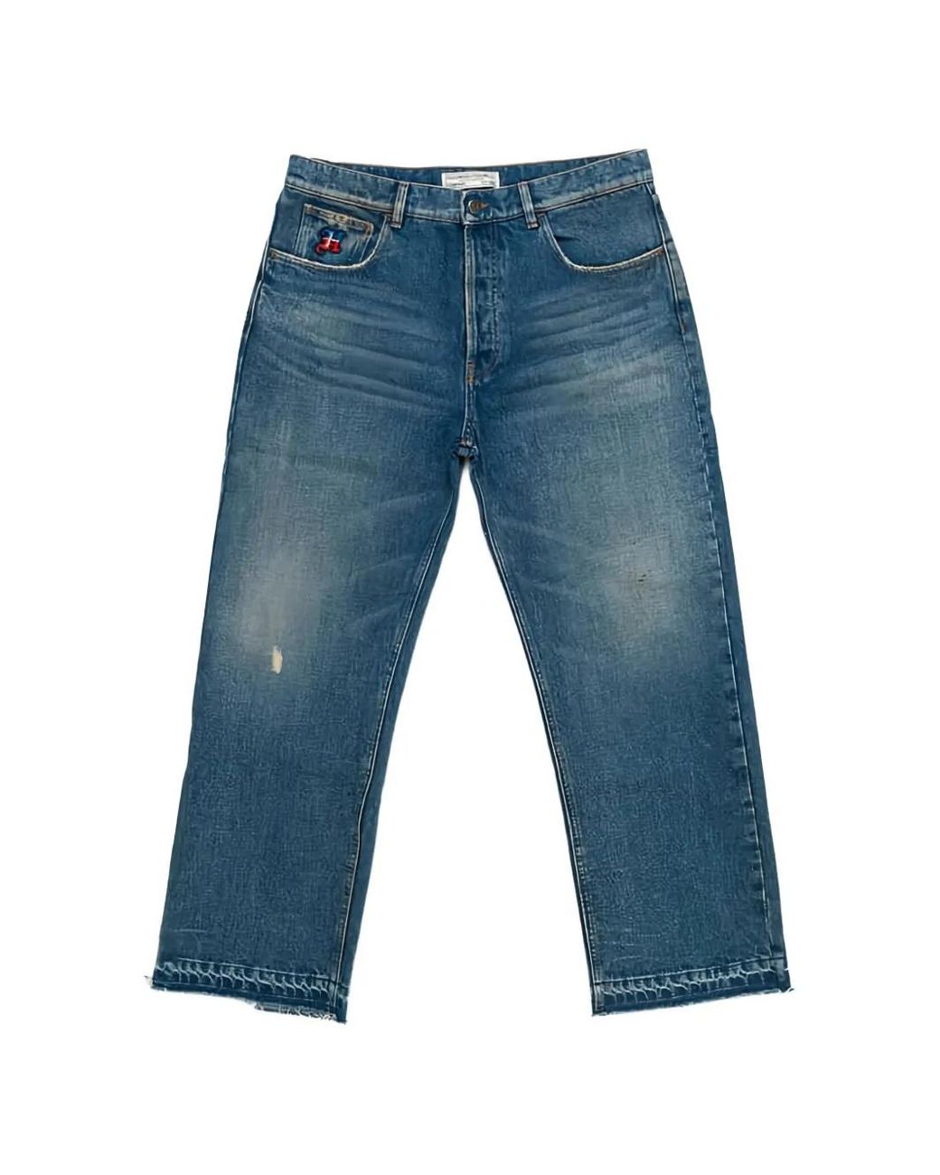 HTC Blue Gatorade Leather-Patch Jeans