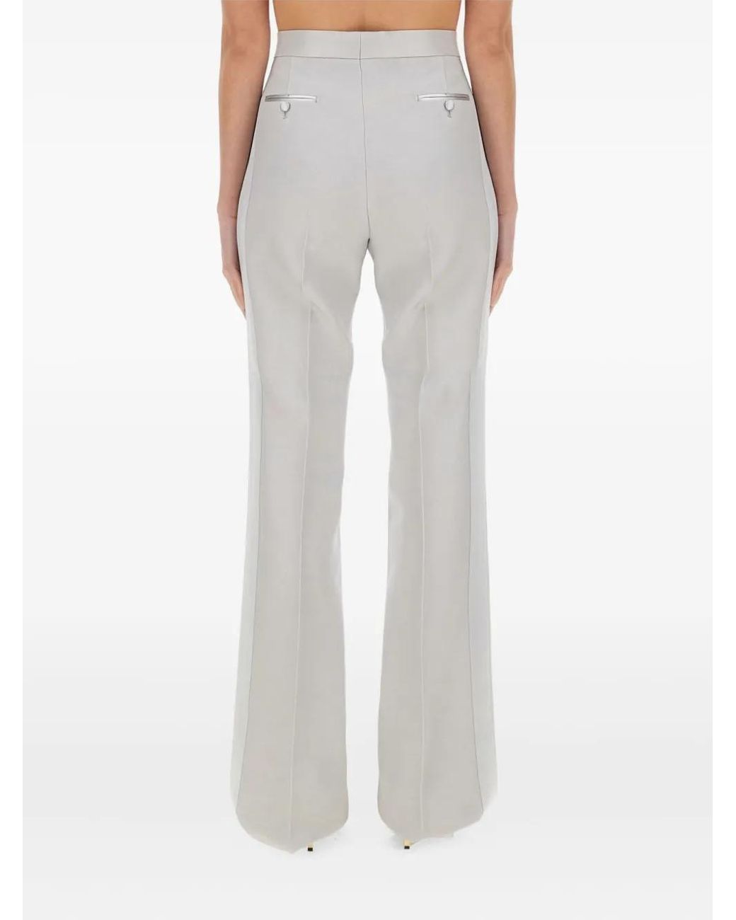 Tom Ford Gray Stripe-Detailed Trousers