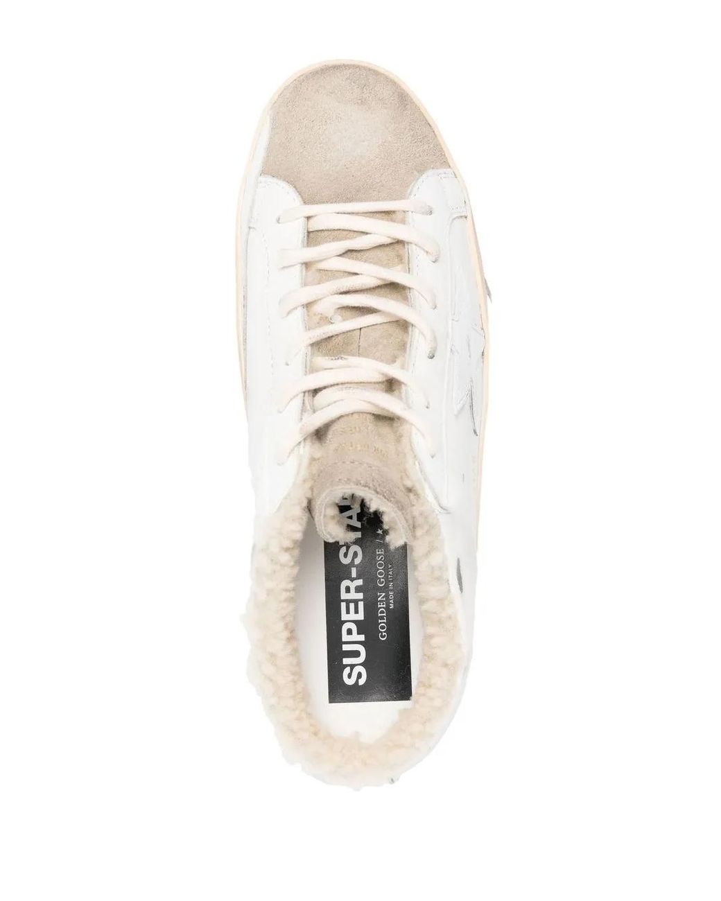 Golden Goose Deluxe Brand White Super-Star Sabot Lace-Up Sneakers