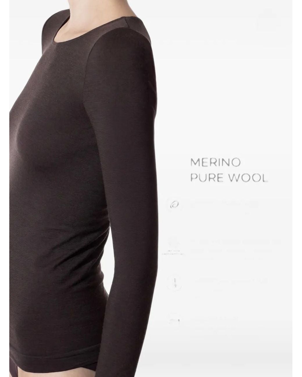Wolford Gray Seamless Long-Sleeve Top