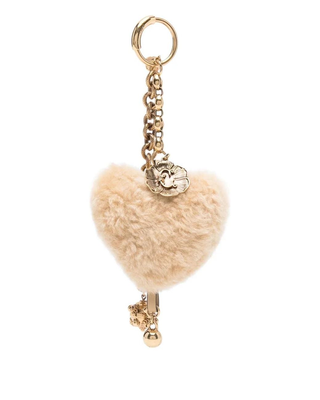 Chloé White "Heart" Bag Charm