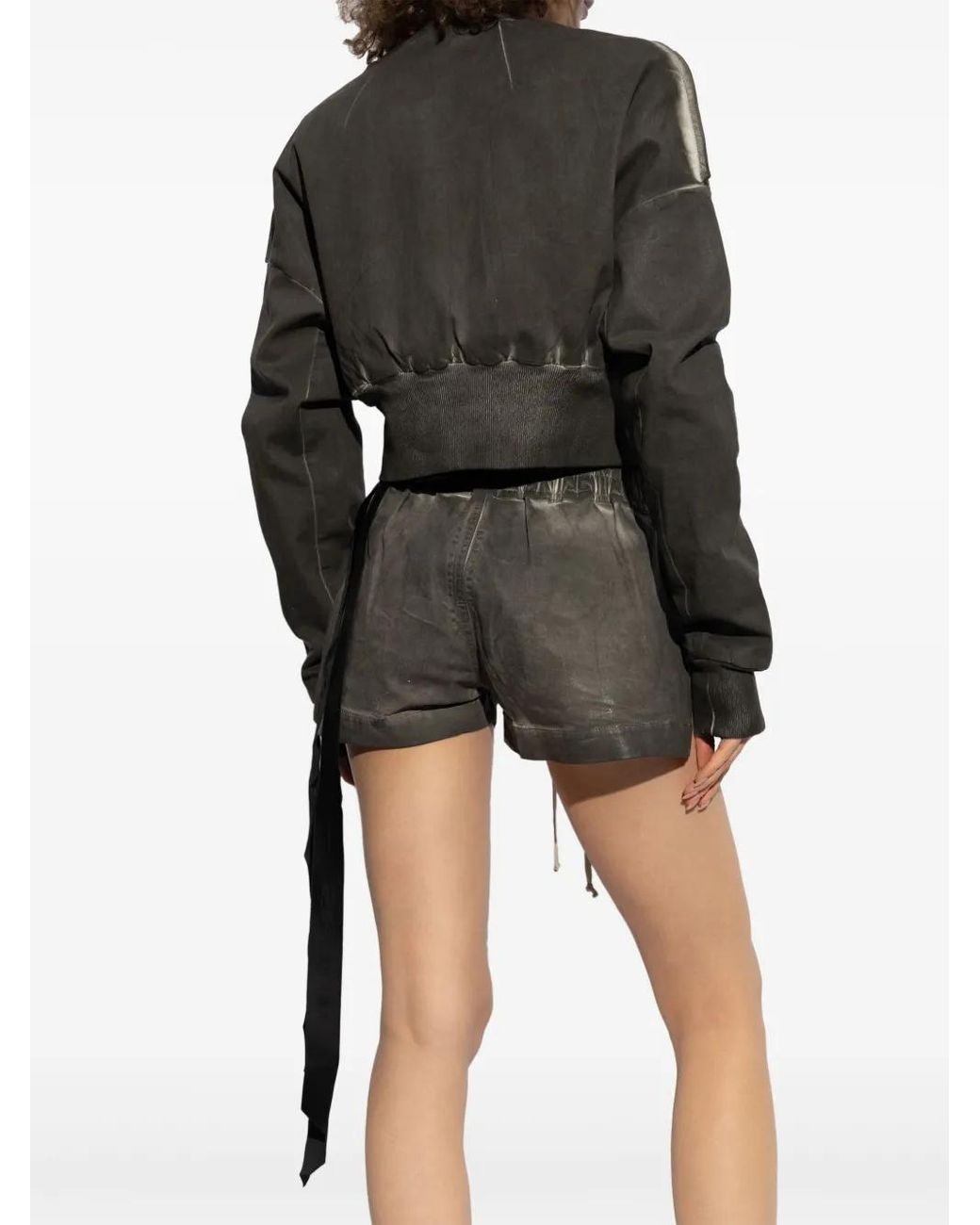 Rick Owens Black Bleach-Wash Jacket