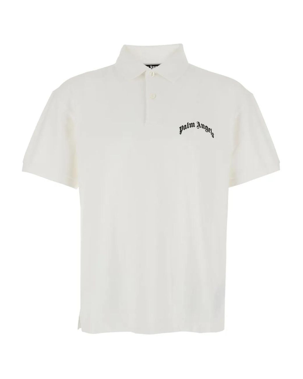 Palm Angels White Logo Polo Shirt for men