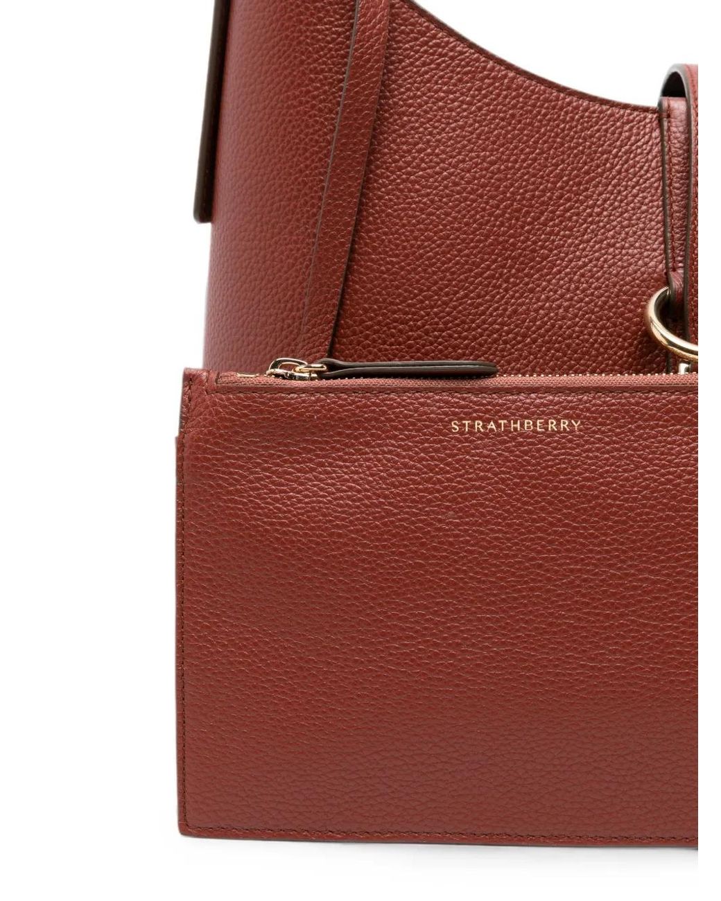 Strathberry Red Kite Bar-Detail Shoulder Bag