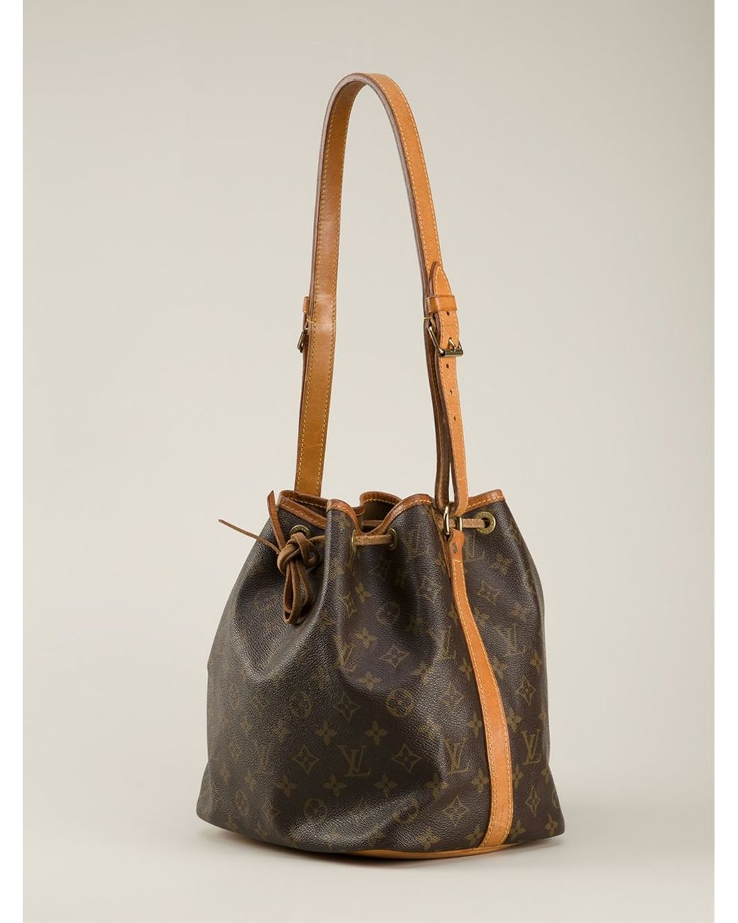 Louis Vuitton Monogram Petite Bucket Bag in Brown