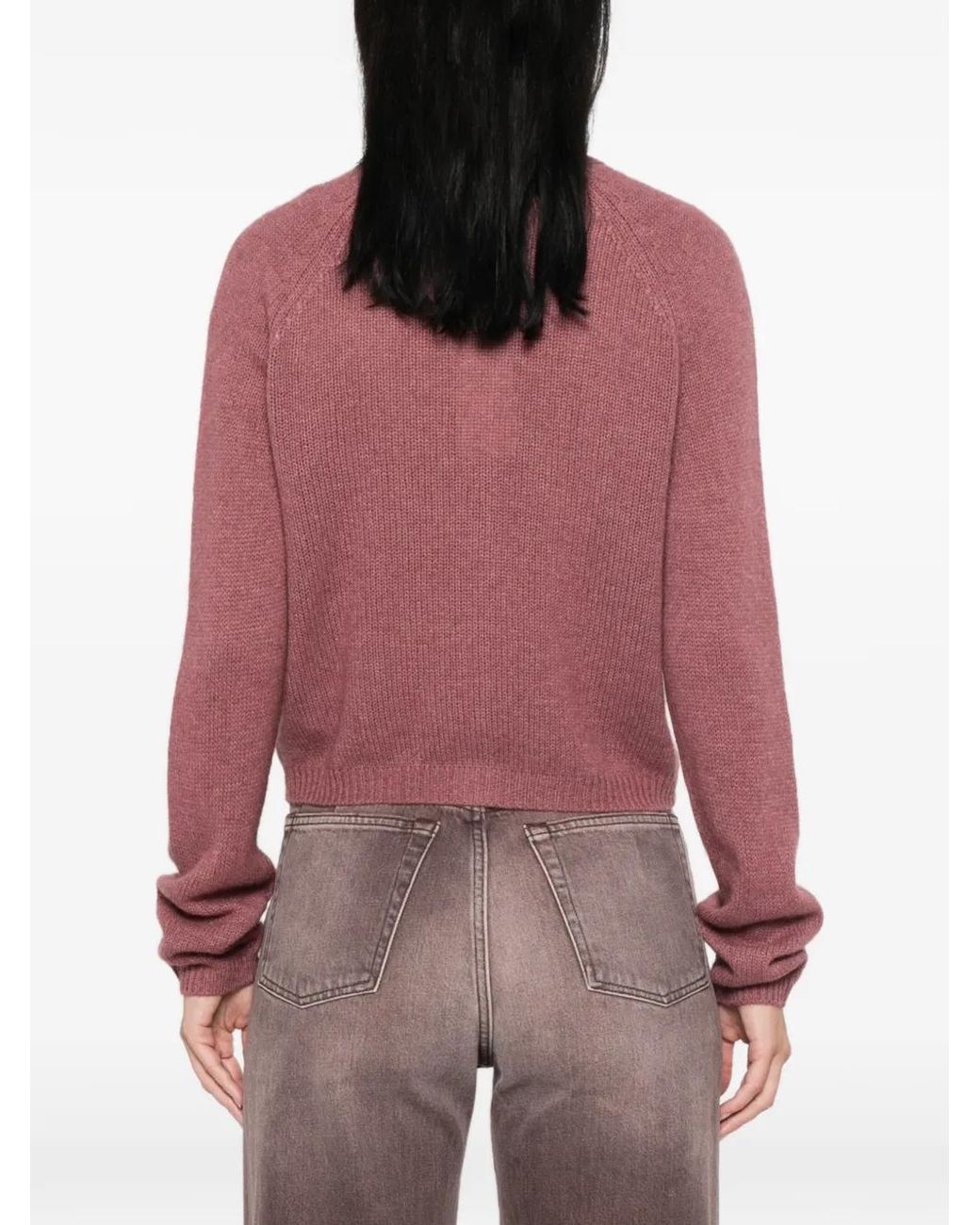 Doen Red Peroline Cashmere Cardigan