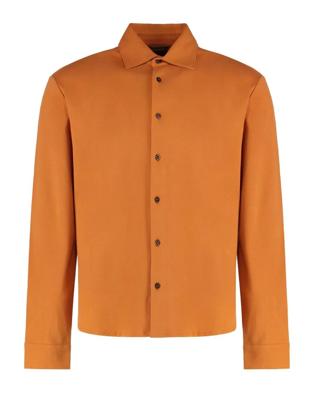 Moorer Orange Buttoned Shirt for men