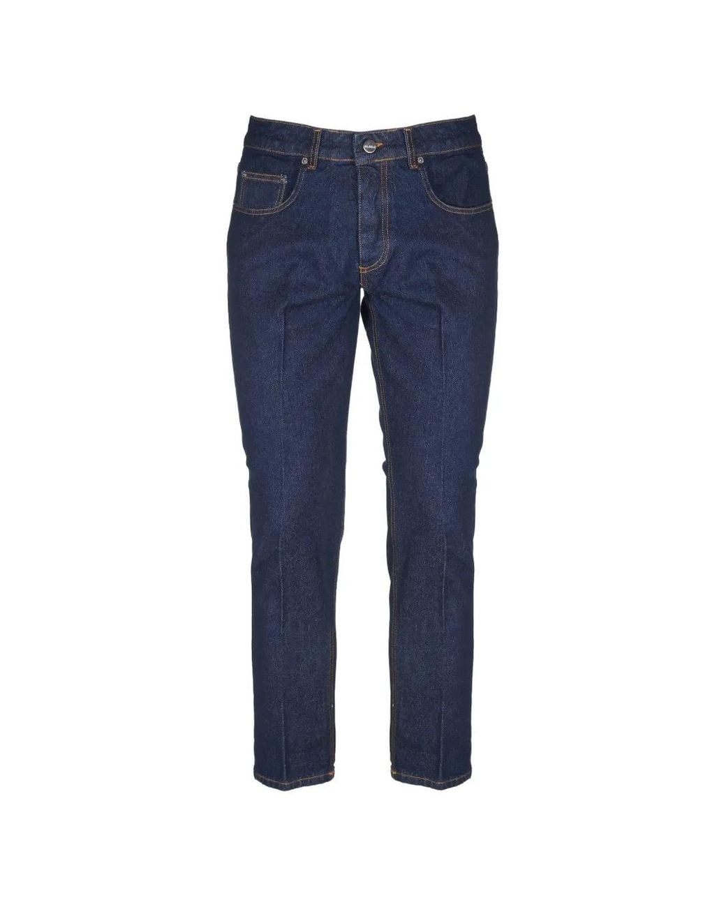 BE ABLE Blue Pressed-Crease Jeans for men