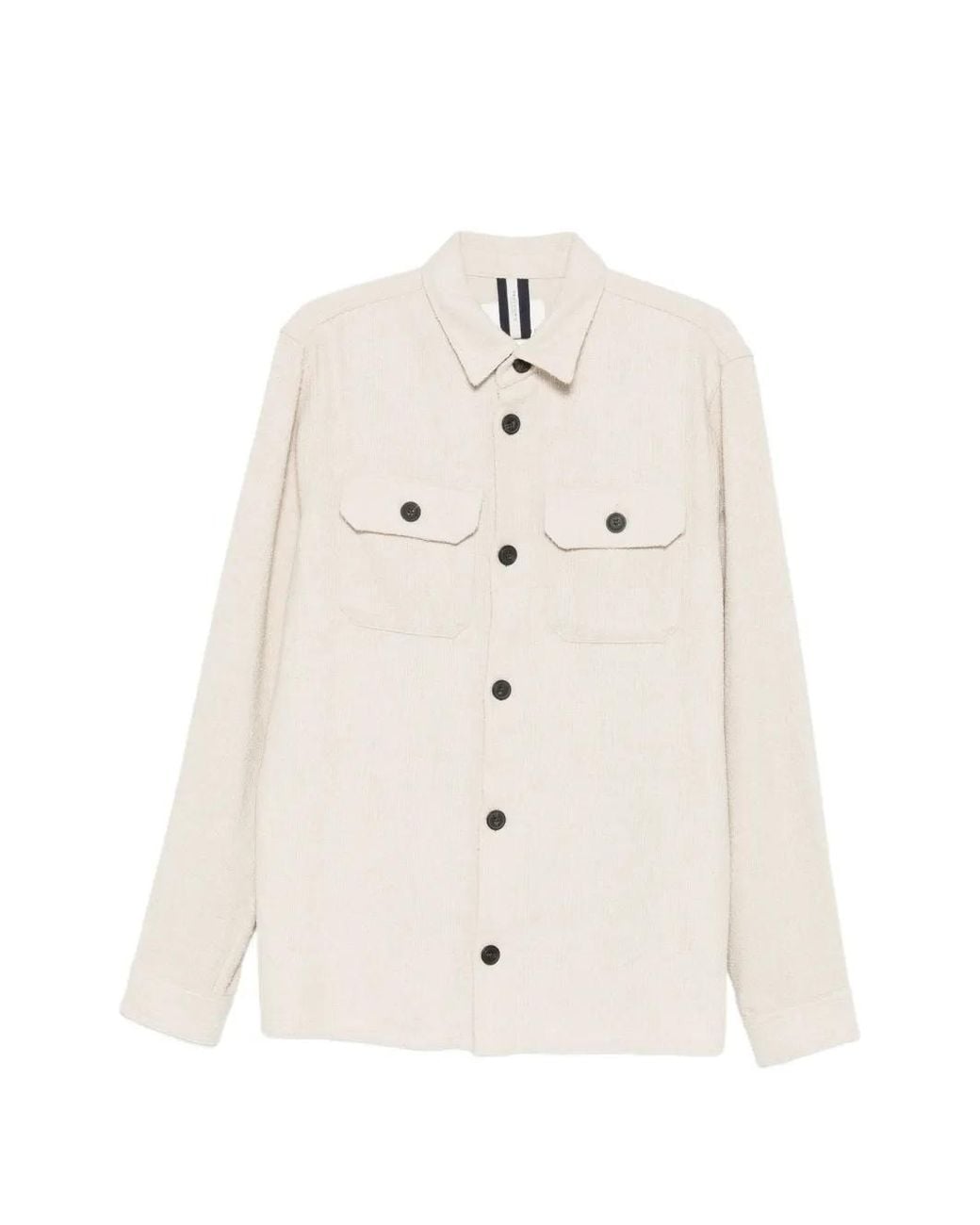 Profuomo White Bouclé Overshirt for men