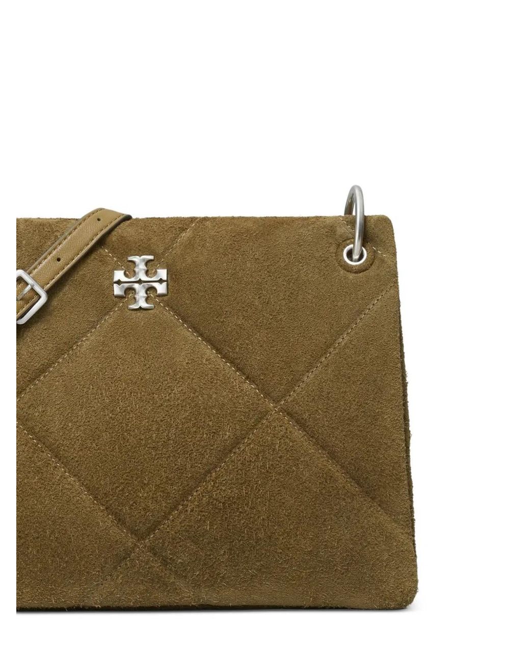 Tory Burch Green Compact Kira Quilted Chain Shoulder Bag