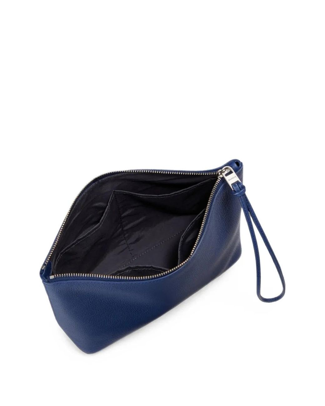 Shinola Blue Trousse De Toilette En Cuir Grainé