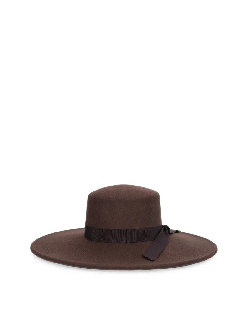Alanui Brown Gaucho Felted Wool Hat