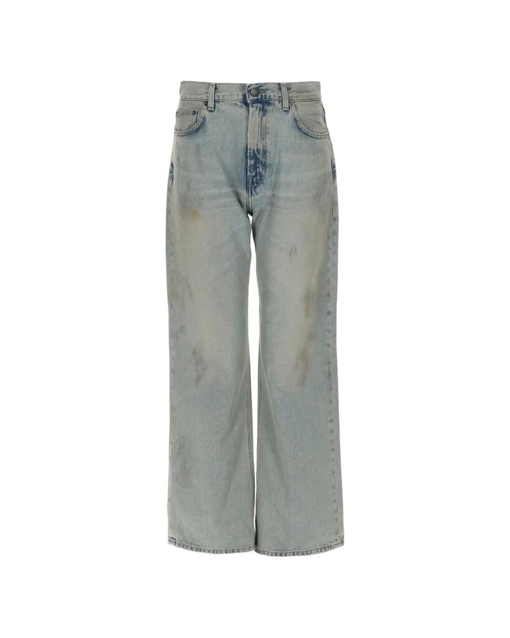 Haikure Gray Jean Ample Korea À Effet Usé