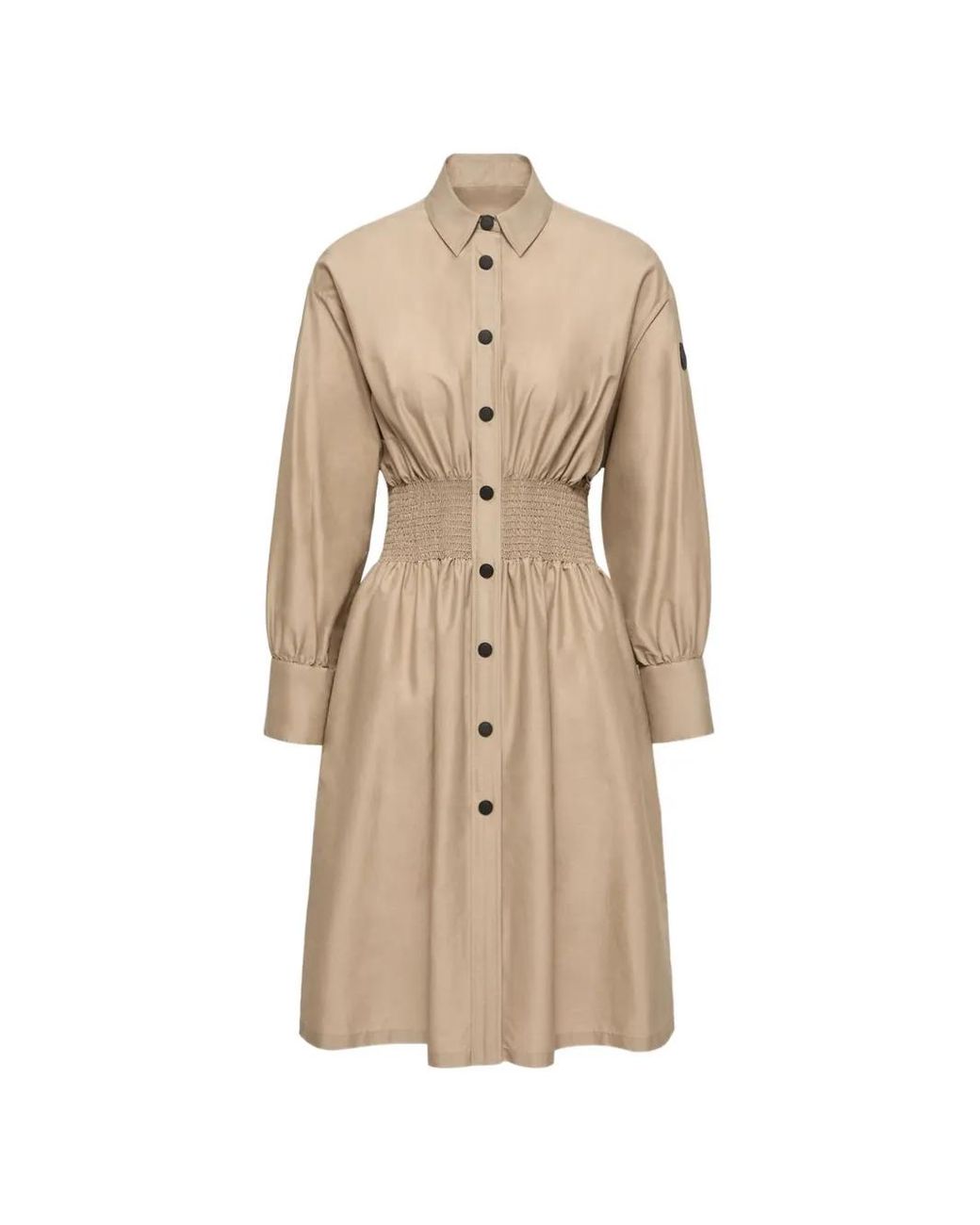 Moncler Natural Cotton Nylon Shirt Dress