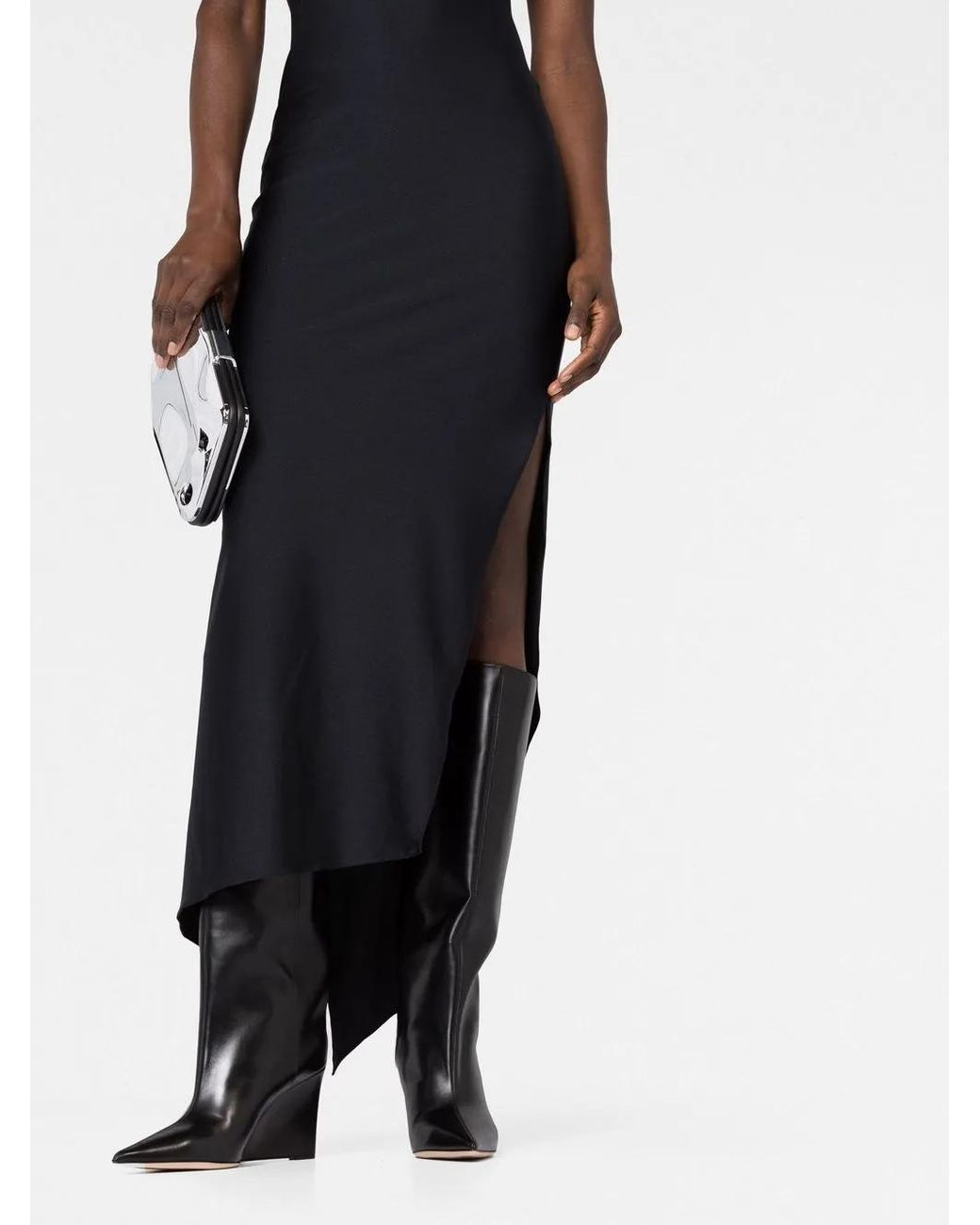 Coperni Flower Midi Jurk in het Black