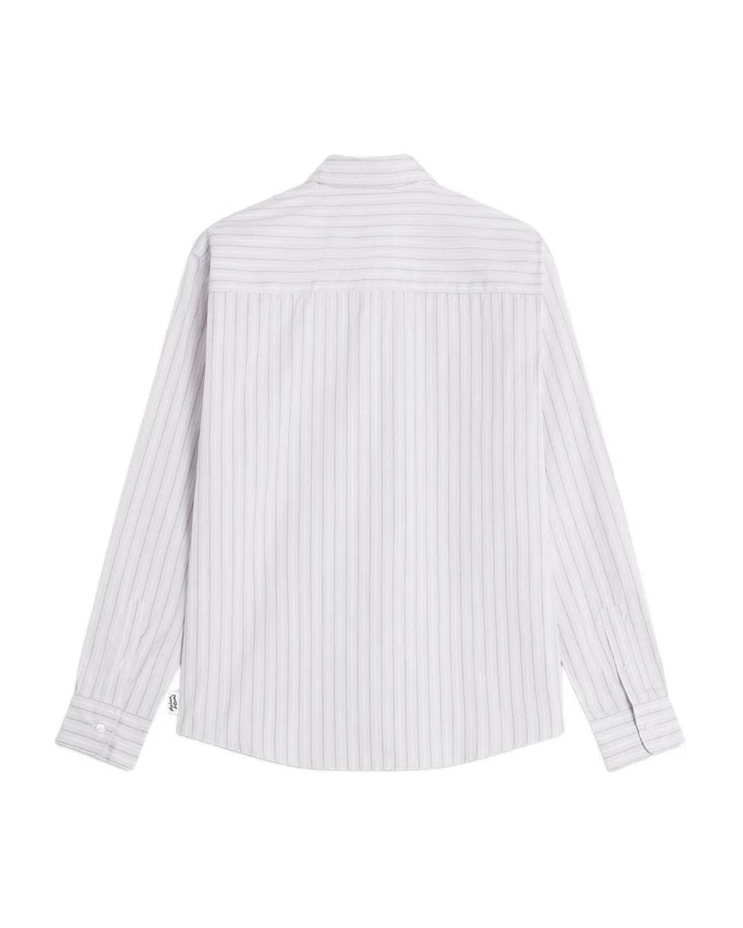 Maison Kitsuné White Chemise Boutonnée À Rayures for men