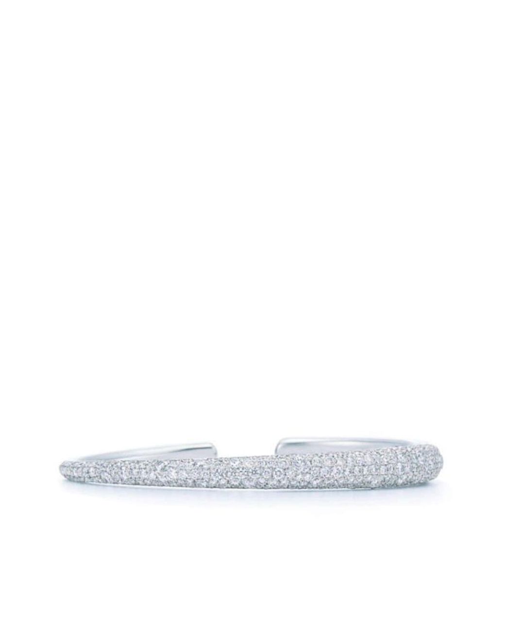 Kwiat 18kt White Gold Cobblestone Diamond Cuff Bracelet | Lyst UK