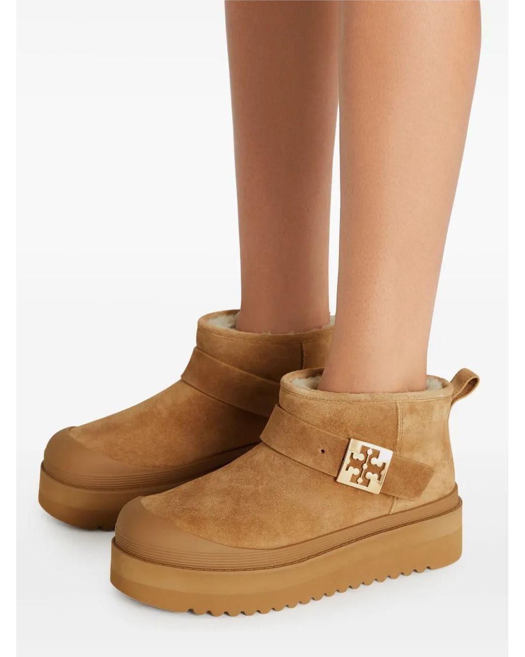 Tory Burch Brown Mellow Stiefel Mit Plateau
