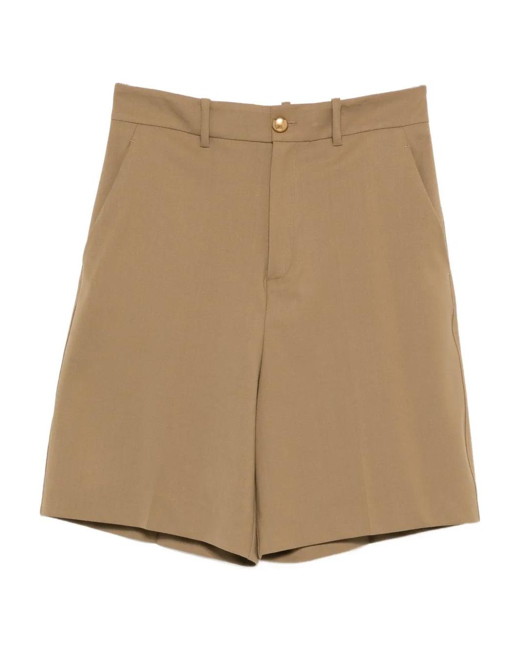 P.A.R.O.S.H. Natural Virgin Wool-Blend Shorts