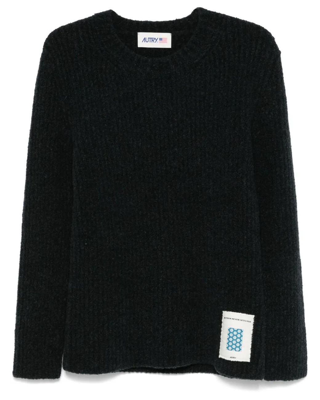 Autry Black Ribbed Sweater