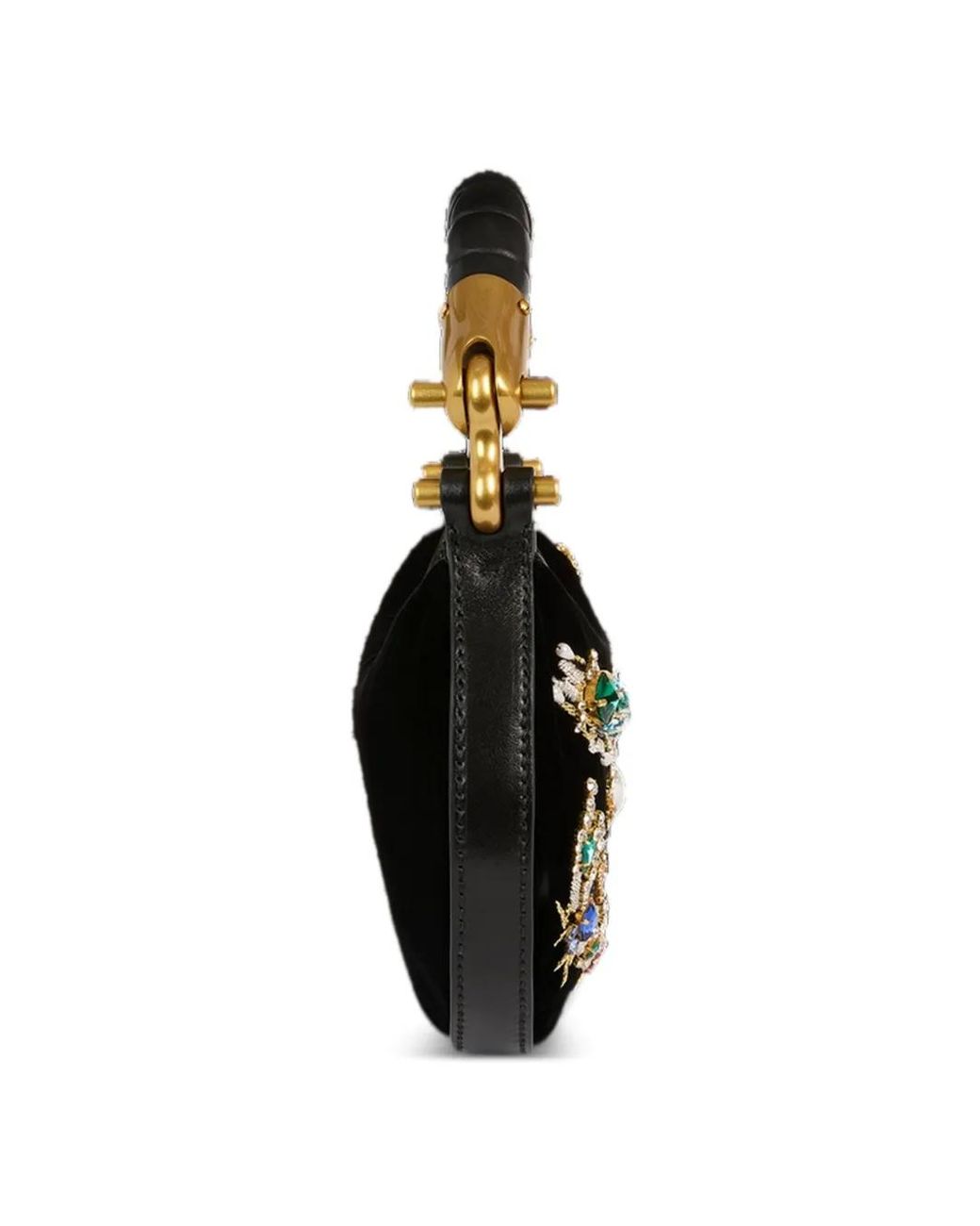Balmain Black Mini Ebene Insect Bag