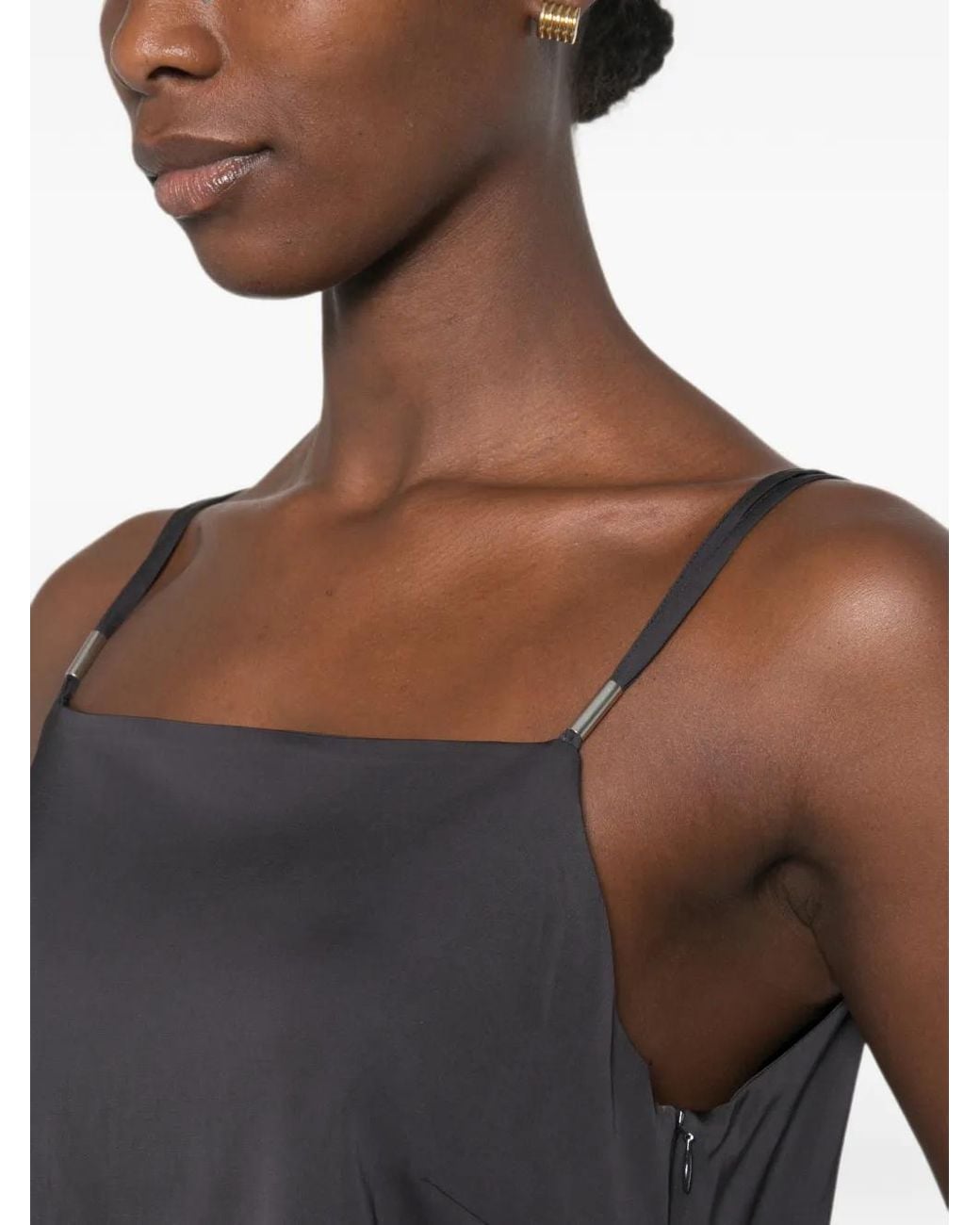 Peserico Black Square-Neck Top